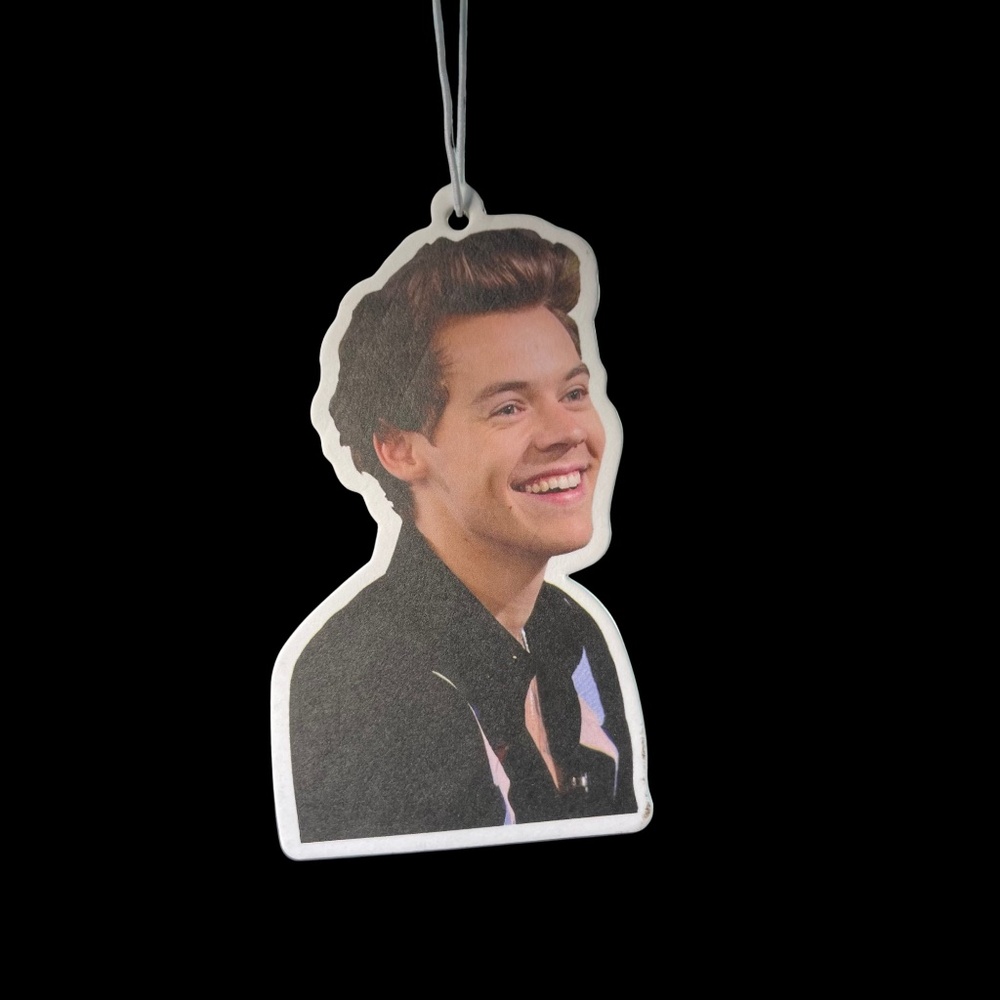 Harry Styles Smiling Custom Car Air Freshener | Fresh Aura Merch | New Car Scent